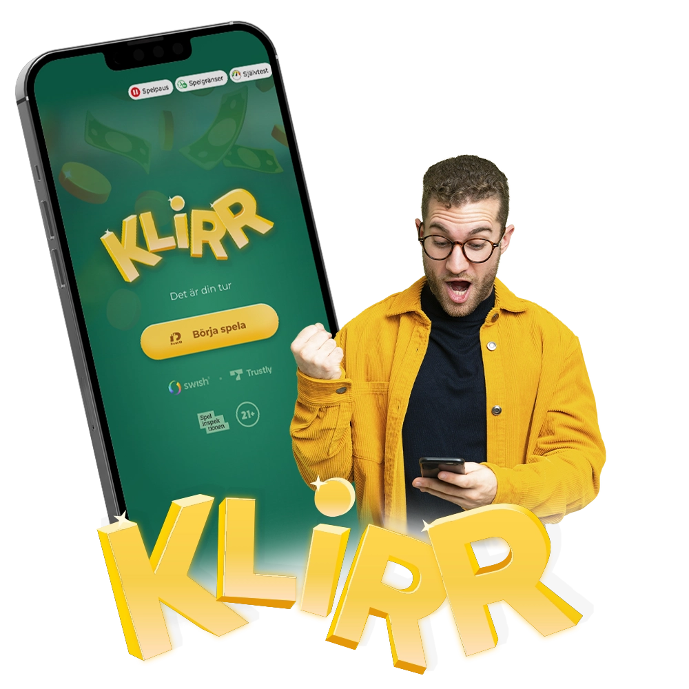 Fick snabb tillgång till vadslagning med Klirr-appen.