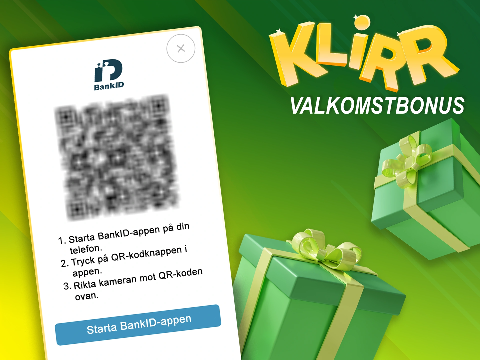 Missa inte välkomstbonusen från Klirr.