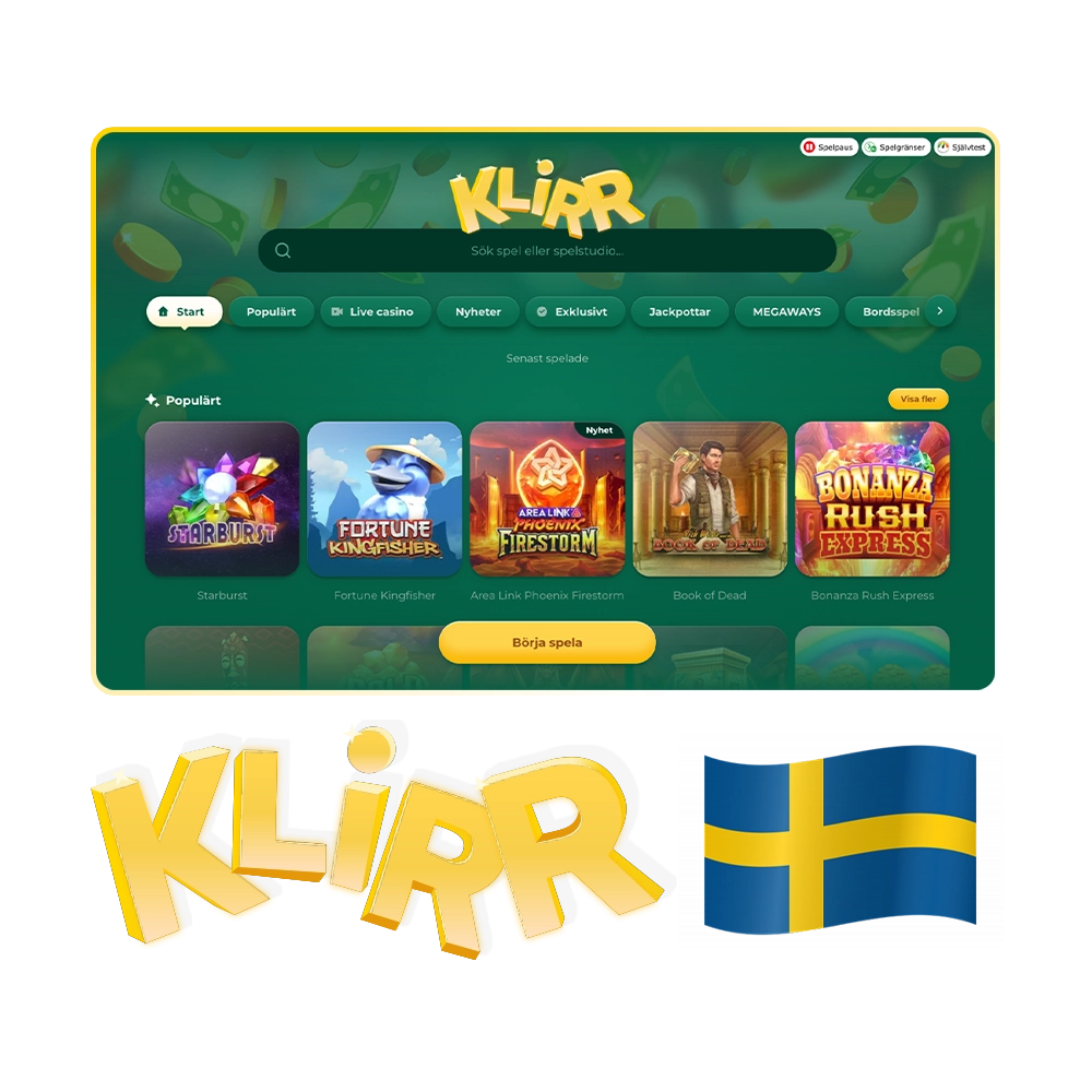 Få de bästa oddsen eller spel endast i Klirr.
