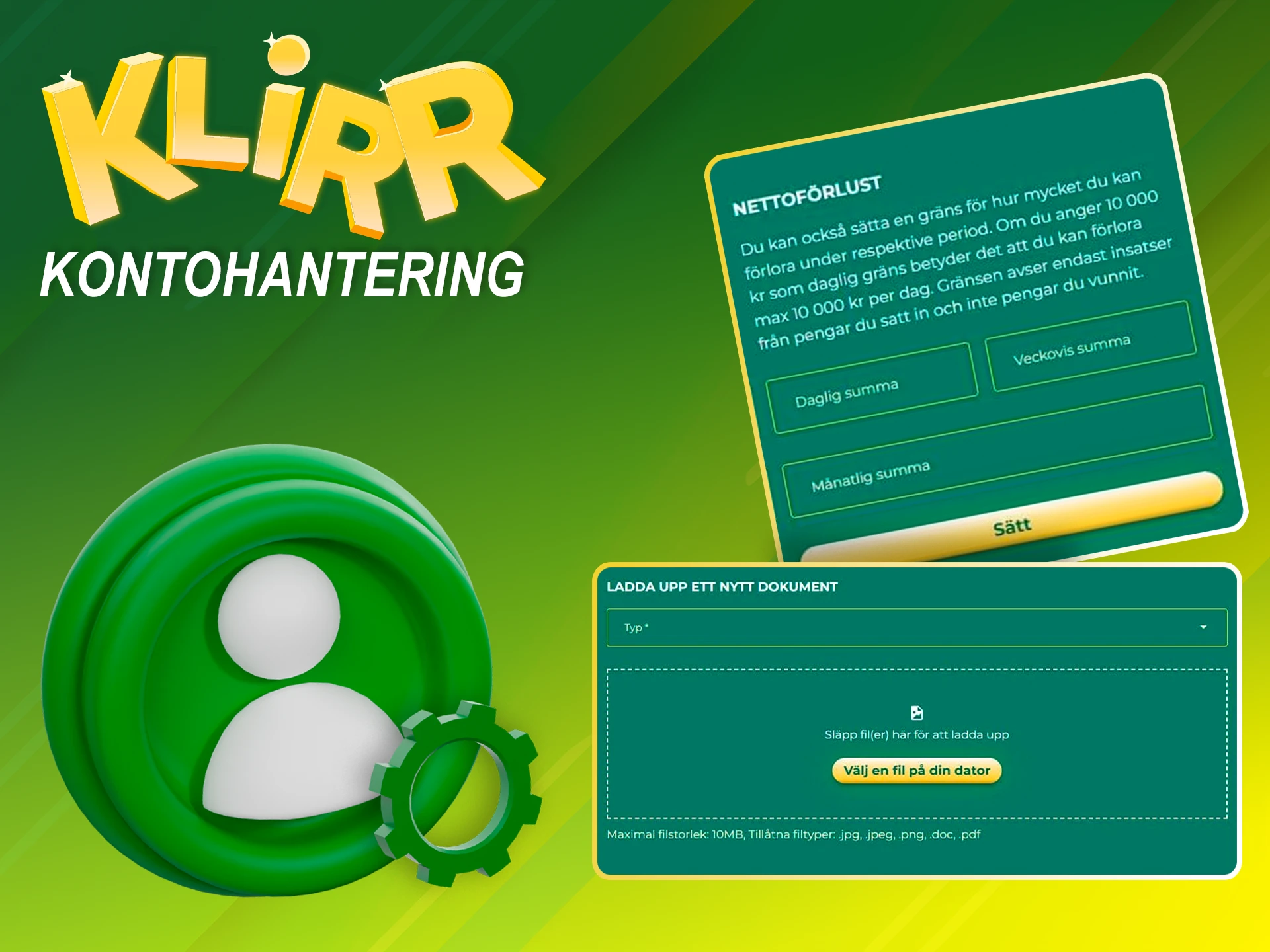 Gå till Klirr personliga kontoinställningar.