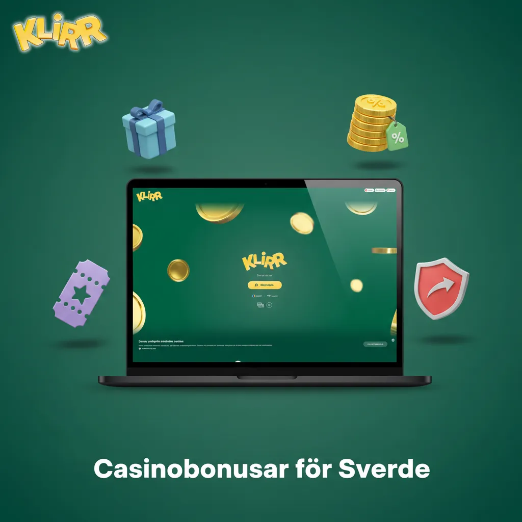 Grafik om casinobonusar i Sverige: välkomstbonus 100% upp till 1 000 kr, 100 gratissnurr; inga återkommande bonusar.