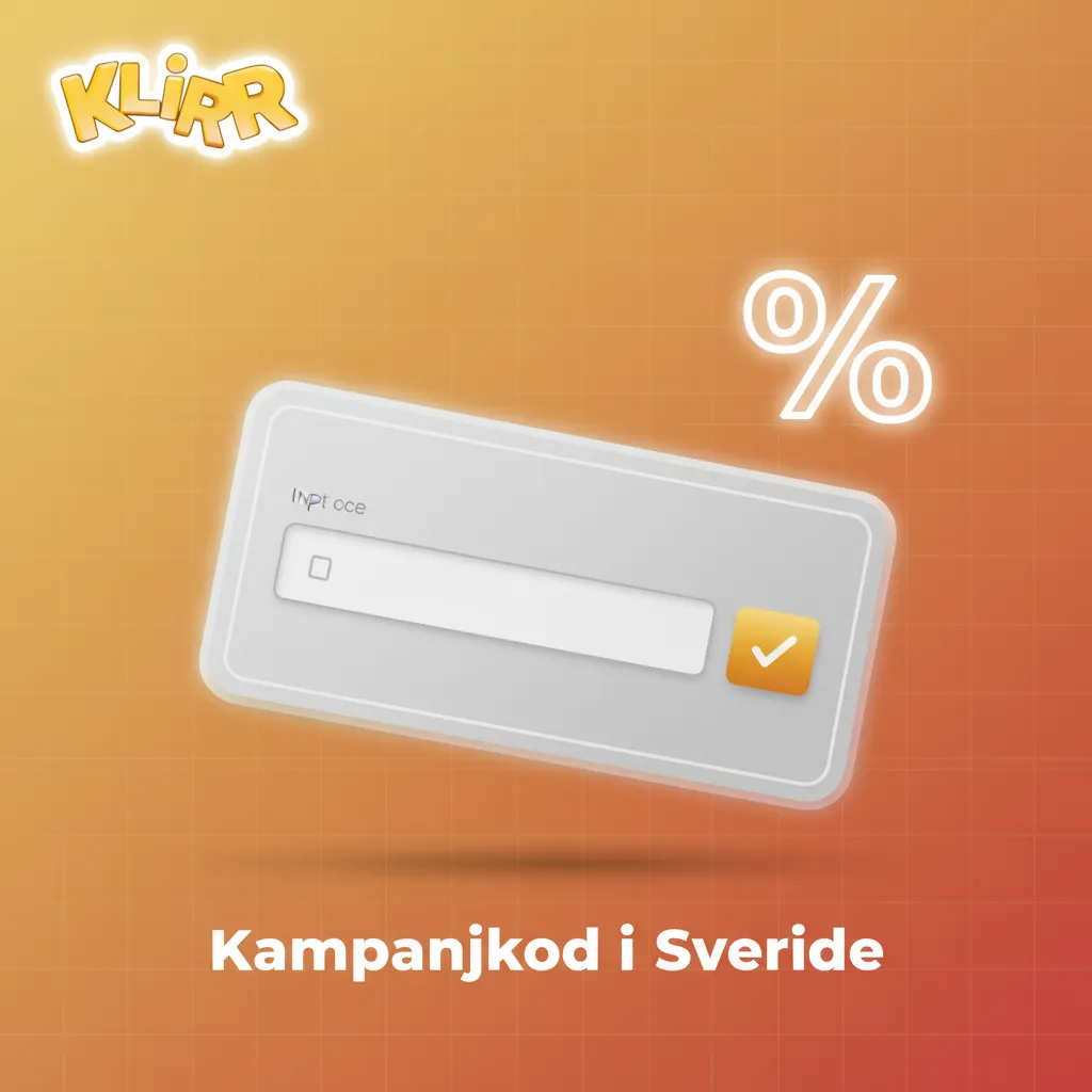 Kampanjkod i Sverige: Bonus aktiveras i kassan. Om kod krävs: ange i fältet, välj bonus, godkänn, slutför insättning.
