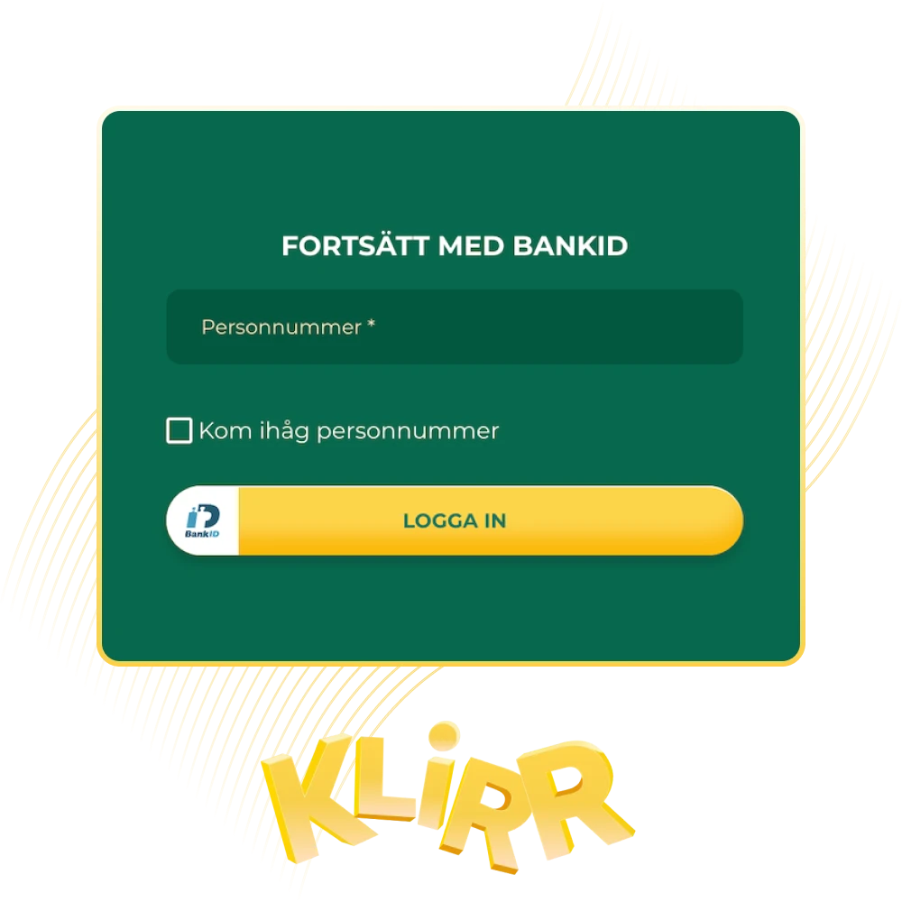 Snabb inloggning i Sverige på Klirr: BankID eller e‑post, säker med kryptering och 2FA via webbplats eller PWA.