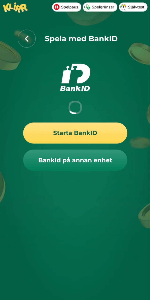 Lär dig mer om registreringsmetoder på Klirr online casino.