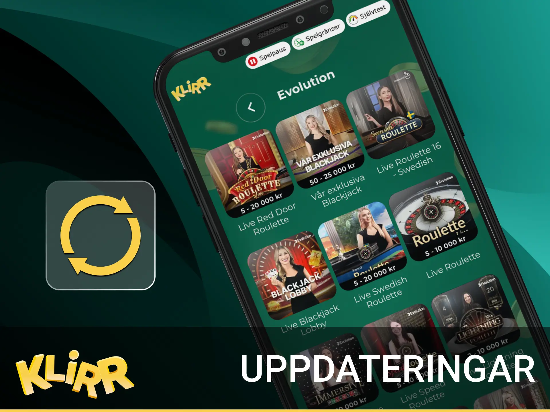 Klirr som PWA: automatiska uppdateringar, ingen manuell uppdatering; alltid senaste version på Android och iOS.